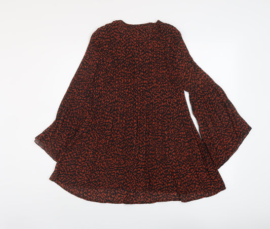 Womens UK Size 10 Klass Brown Basic Blouse