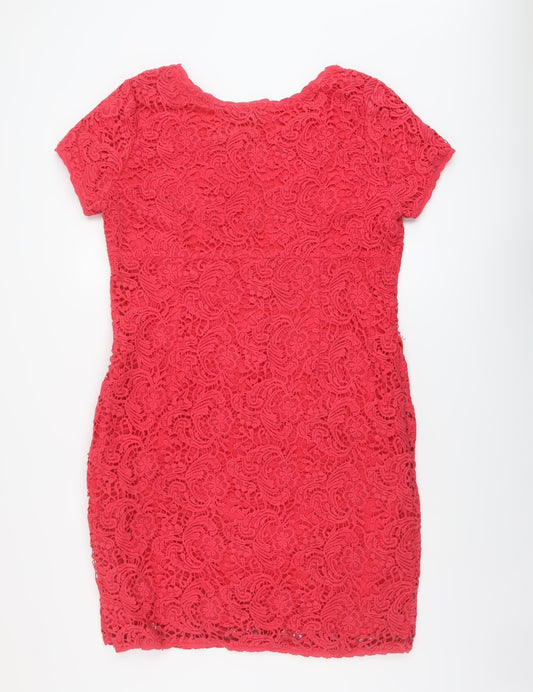 Pomodoro Womens Pink Cotton A-Line Size 18 Round Neck Pullover