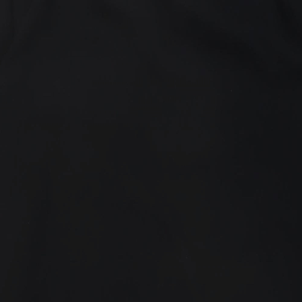 Marks and Spencer Womens Black Polyester A-Line Size 12 V-Neck Pullover