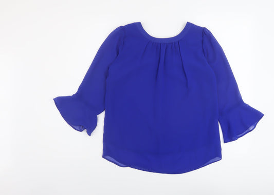 Womens UK Size 6 Dorothy Perkins Blue Basic Blouse