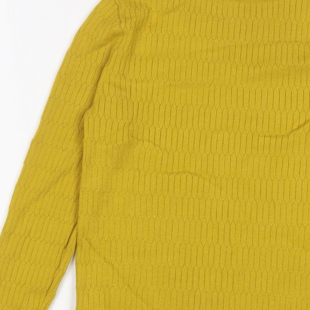 Womens UK Size 10 Marks and Spencer Yellow Pullover Jumper