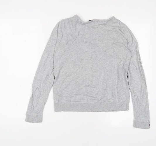 Womens UK Size S EDC Grey Cardigan Jumper