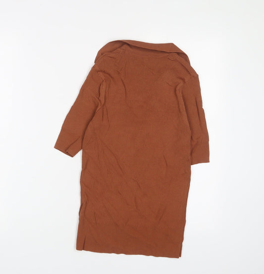 Womens UK Size 8 Marks and Spencer Brown Pullover Jumper