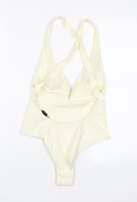 Zara Womens Beige Polyamide Bodysuit One-Piece Size S Pullover