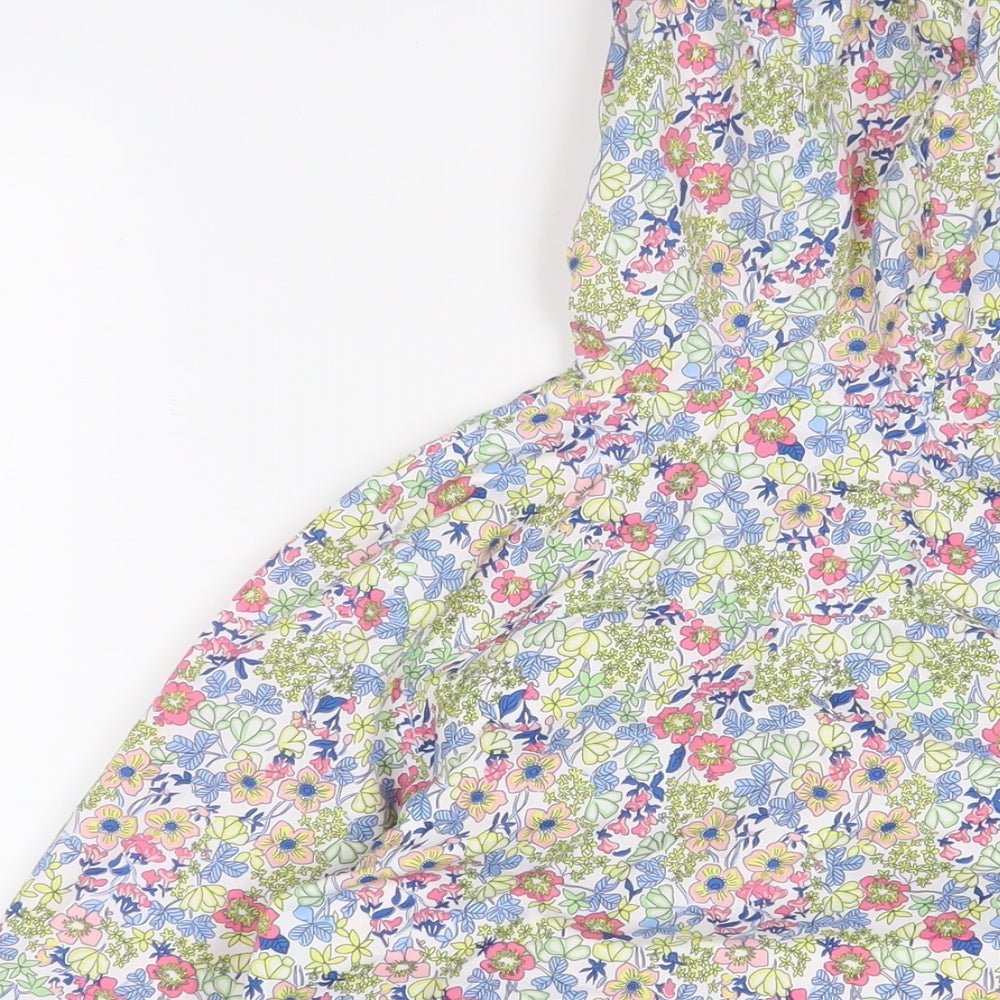 John Lewis Girls Multicoloured Floral Jacket Coat Size 9 Years Zip
