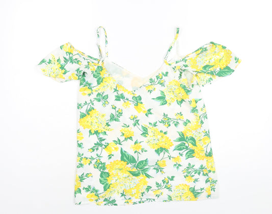 Womens UK Size 8 Oasis Yellow Basic Blouse