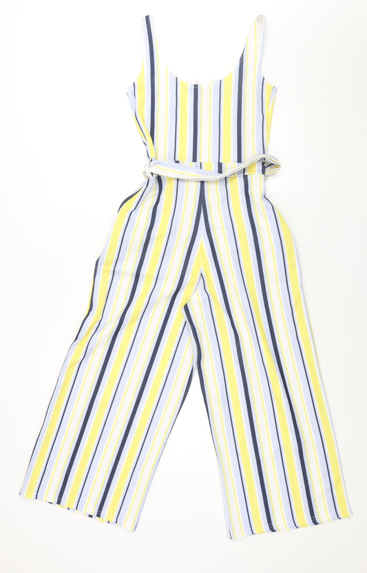 Quiz Womens Multicoloured Striped Polyester Jumpsuit One-Piece Size 6 L23 in Pullover - Belted