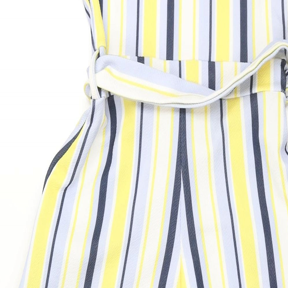 Quiz Womens Multicoloured Striped Polyester Jumpsuit One-Piece Size 6 L23 in Pullover - Belted