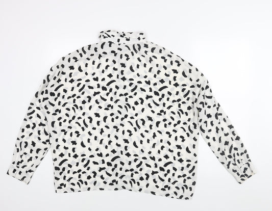 Womens UK Size 14 ASOS White Basic Button-Up