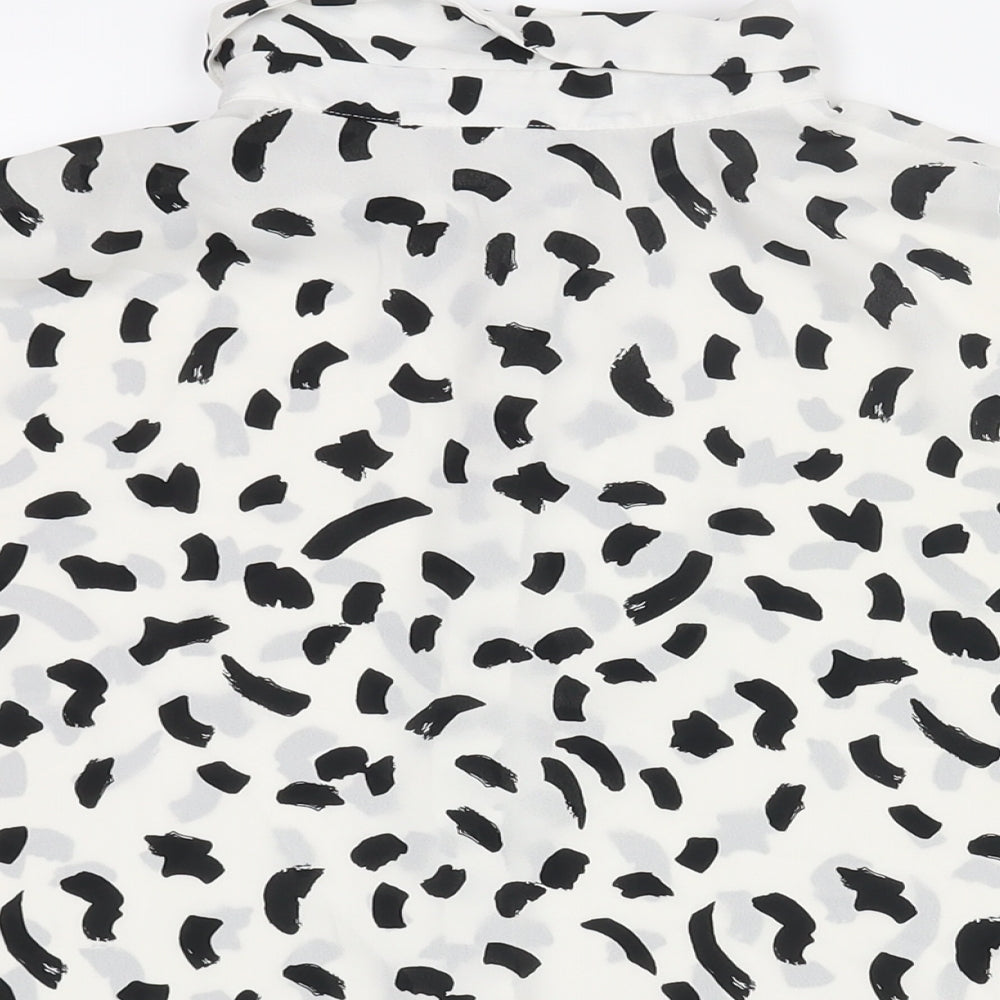 Womens UK Size 14 ASOS White Basic Button-Up