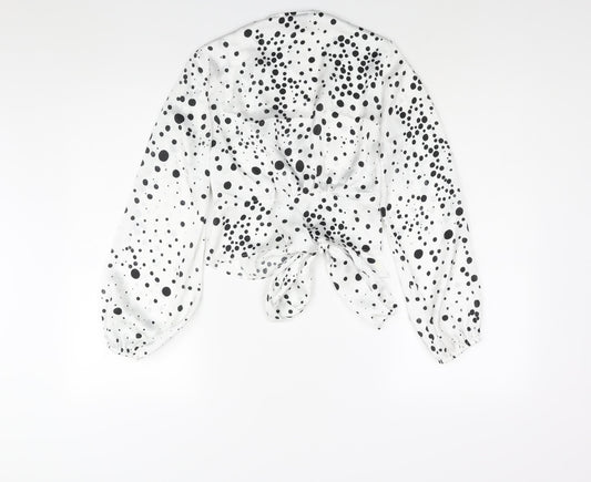 Womens UK Size 8 Topshop White Basic Blouse