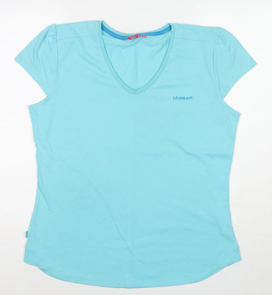 Womens UK Size 20 LA Gear Blue Basic T-Shirt