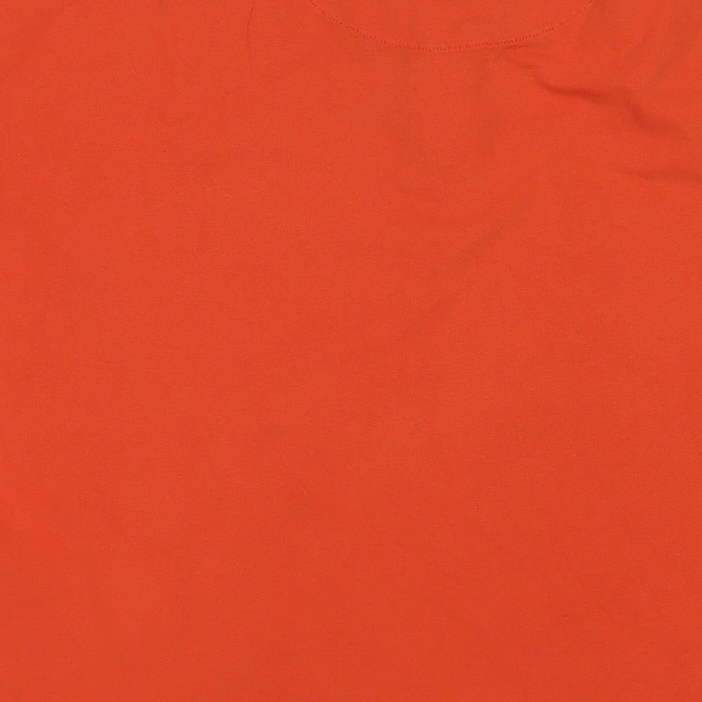 Easy Mens Orange Cotton Polo Size 2XL Collared Pullover