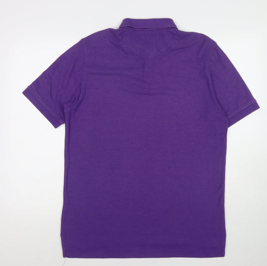 IZOD Mens Purple Polyester Polo Size M Collared Pullover
