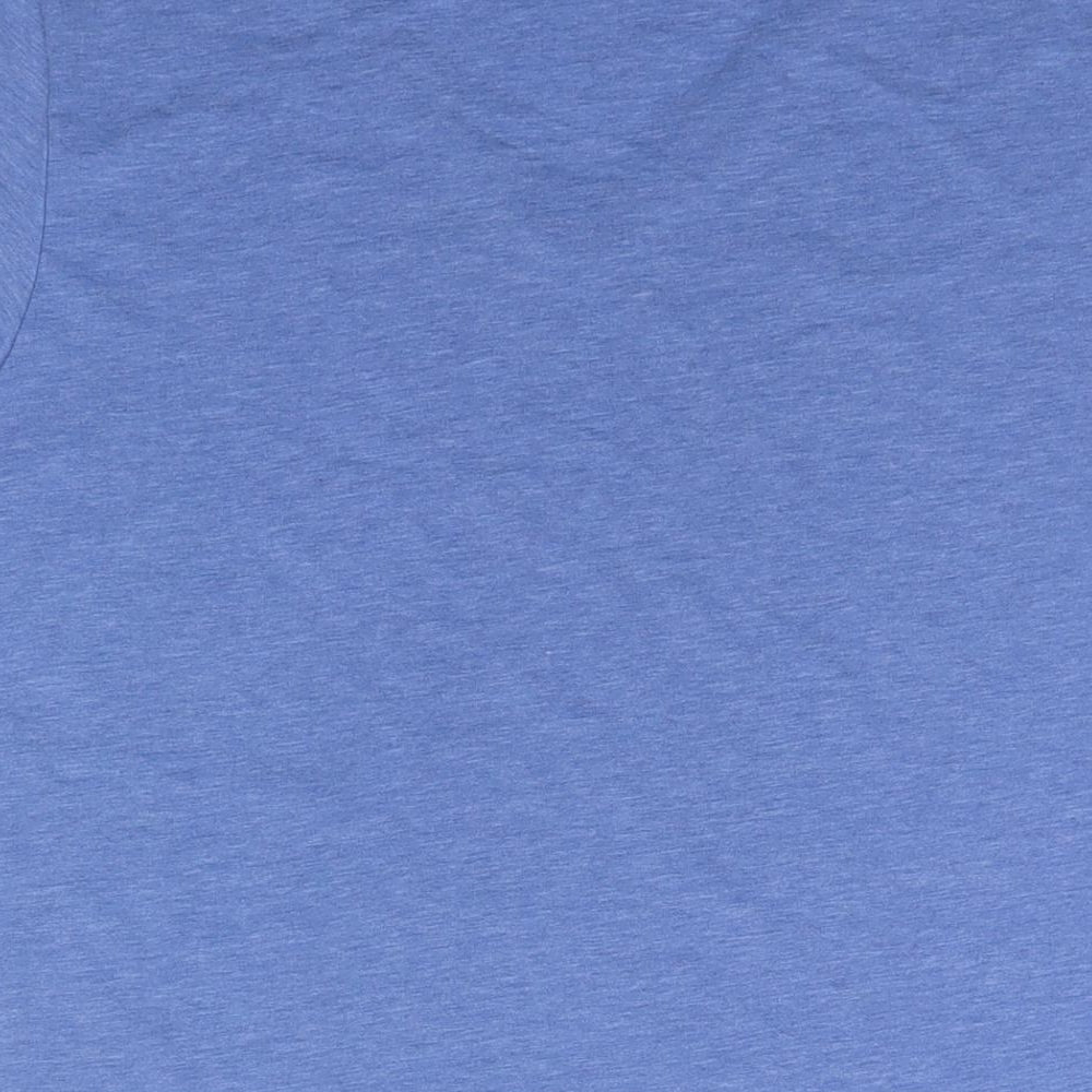 Womens UK Size M Russell Blue Basic T-Shirt