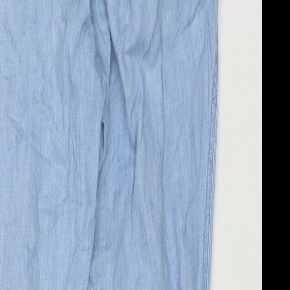 Hollister Womens Blue Cotton Tapered Jeans Size XS L26 in Regular Drawstring