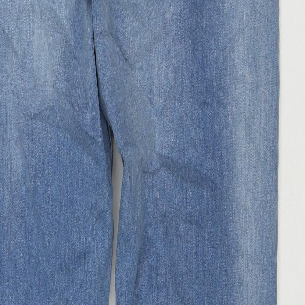 365 Denim Mens Blue Cotton Straight Jeans Size 34 in L34 in Regular Zip