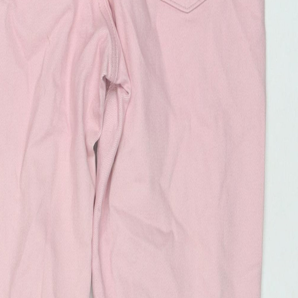 New Look Womens Pink Cotton Skinny Jeans Size 12 L27 in Regular Zip