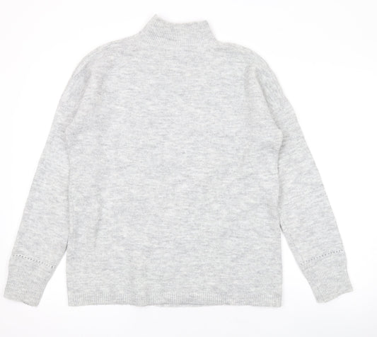 Womens UK Size S Oasis Grey Pullover Jumper