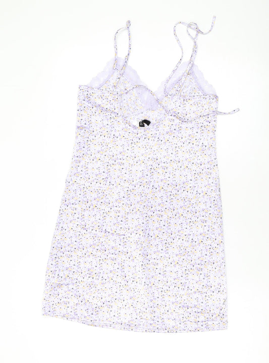 Divided by H&M Womens Purple Floral Polyester Camisole Tank Size 2XS V-Neck