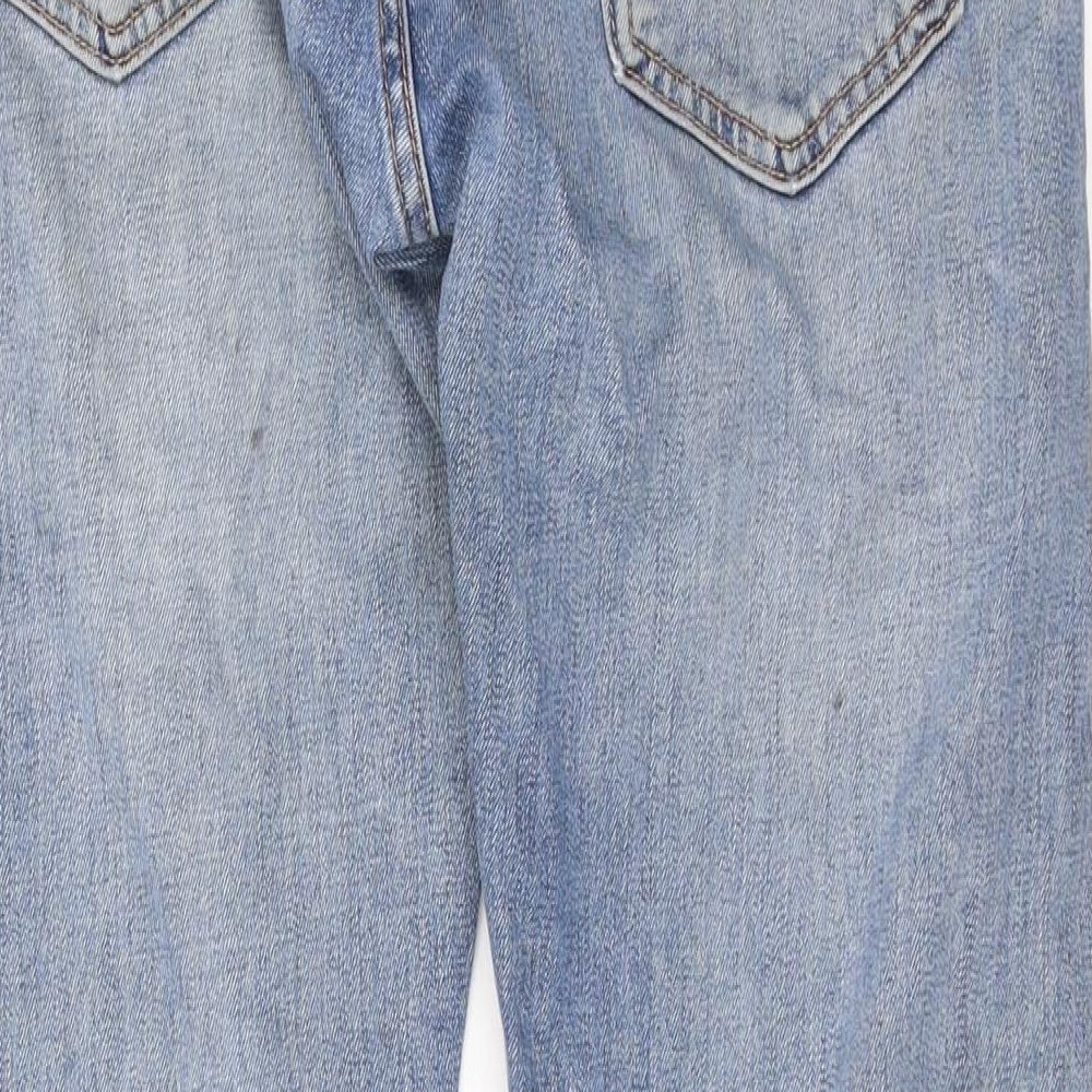 Levi's Womens Blue Cotton Straight Jeans Size 28 in L29 in Regular Zip