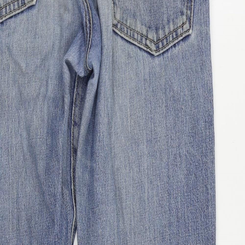 H&M Mens Blue Cotton Straight Jeans Size 30 in L31 in Regular Button