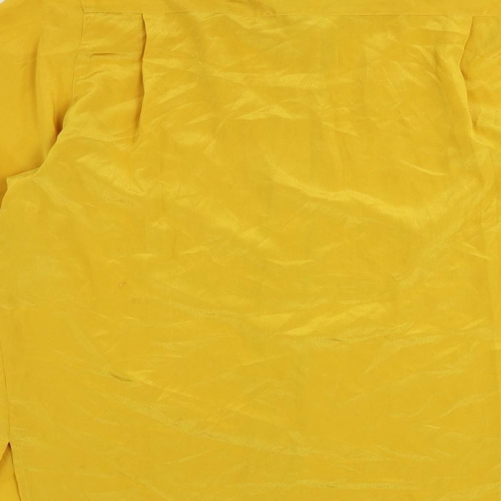 Womens UK Size 10 Principles Yellow Tunic Button-Up