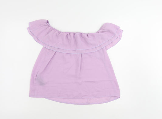 Womens UK Size 10 Lipsy Purple Basic Blouse