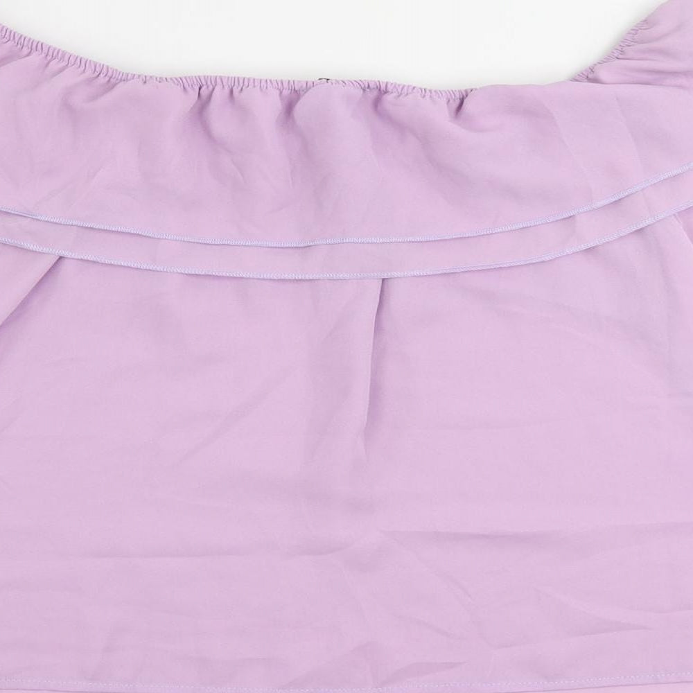 Womens UK Size 10 Lipsy Purple Basic Blouse