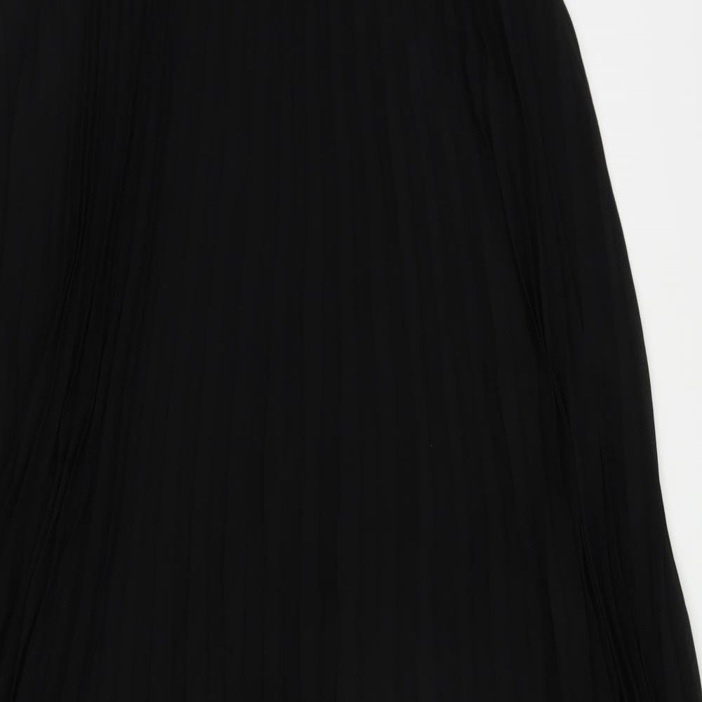 Robbie Bee Womens Black Polyester Trapeze & Swing Size 12 Round Neck - Bow Pleated