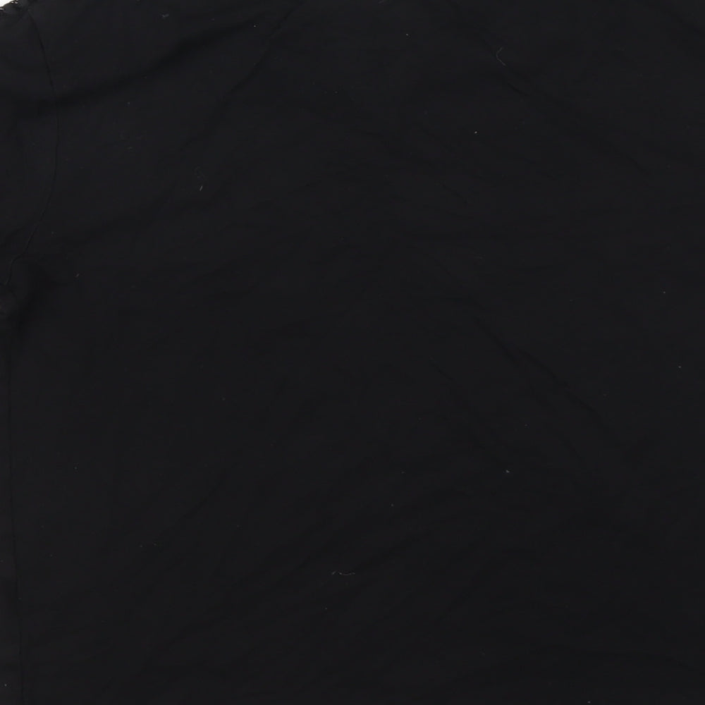 Womens UK Size 4 Topshop Black Basic T-Shirt