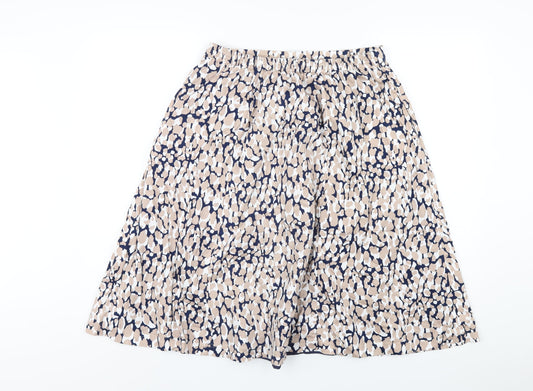 Country Casuals Womens Multicoloured Geometric Polyester A-Line Skirt Size 16