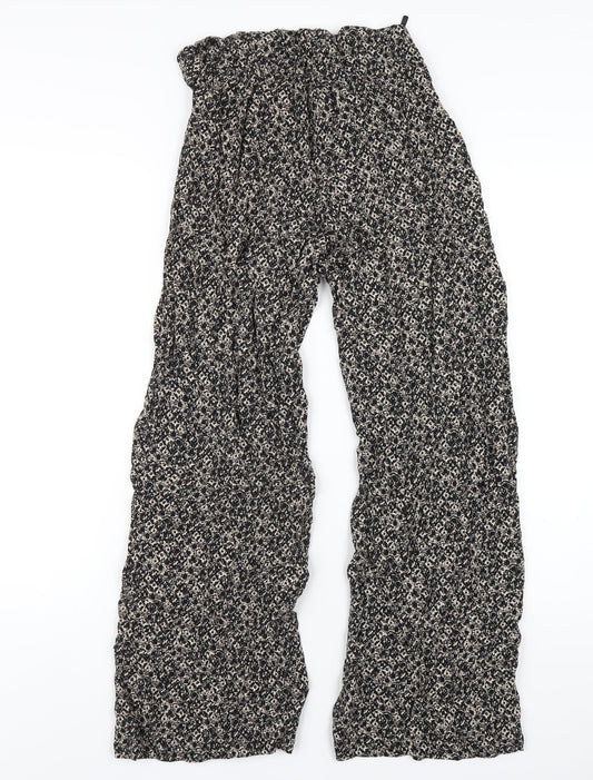 Womens UK Size 14 Marks and Spencer Regular Fit Black Trousers