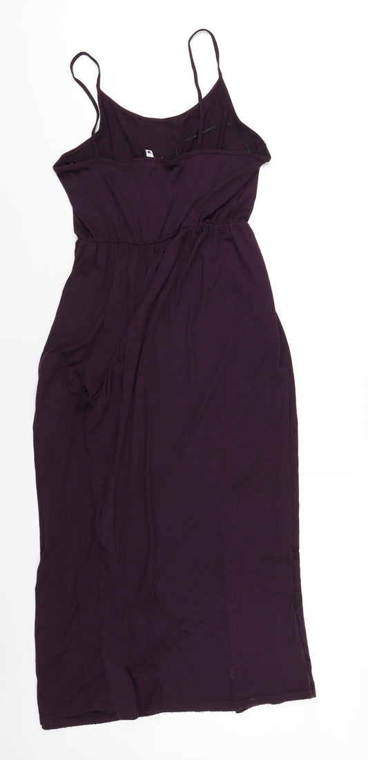 H&M Womens Purple Polyester Maxi Size M Round Neck Pullover