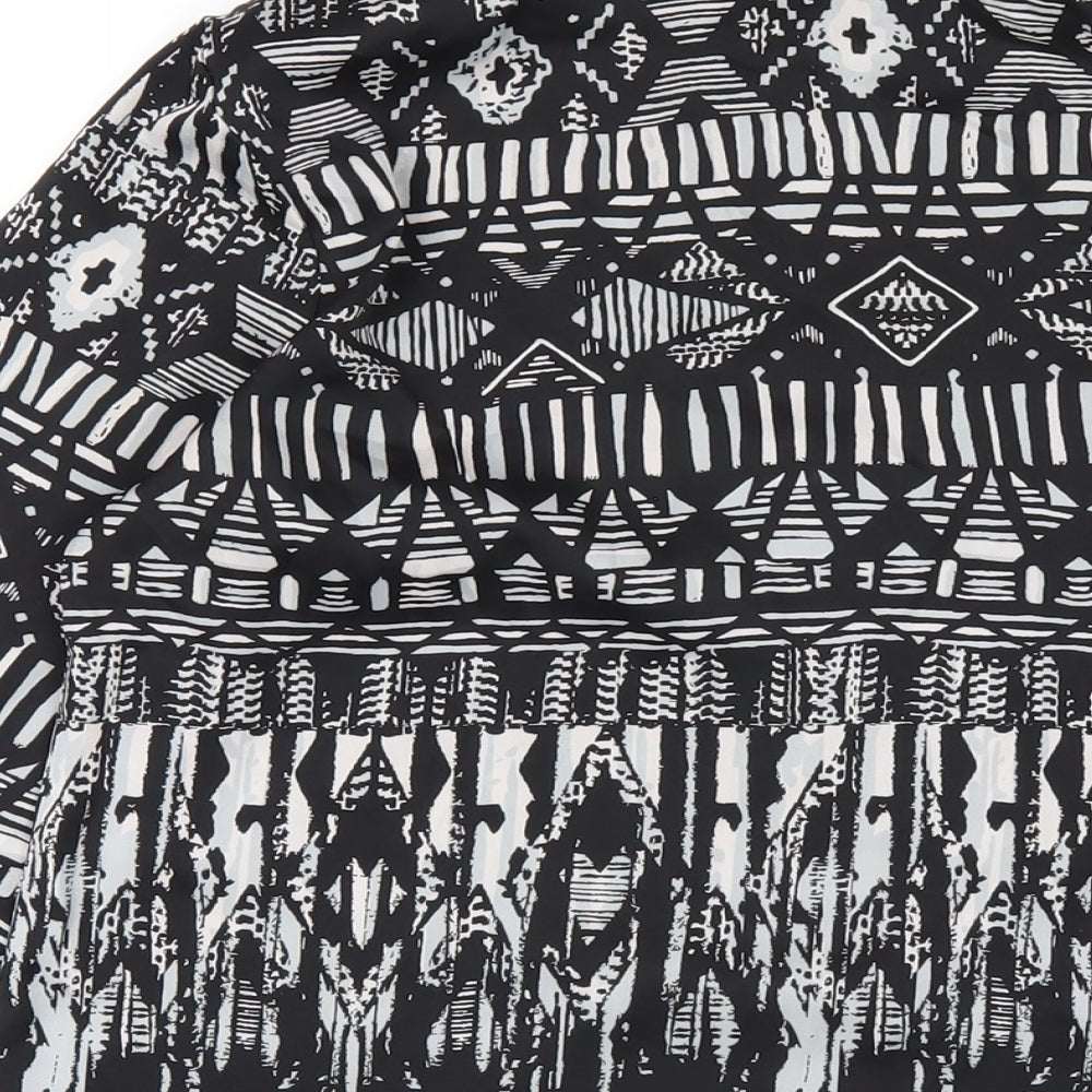Womens UK Size XS Bob Mackie Black Basic Button-Up