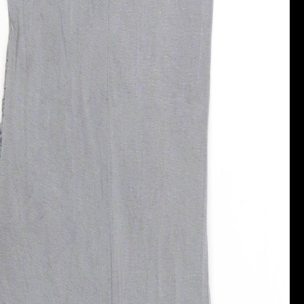 AX Paris Womens Grey Viscose Bodycon Size 8 Round Neck Pullover