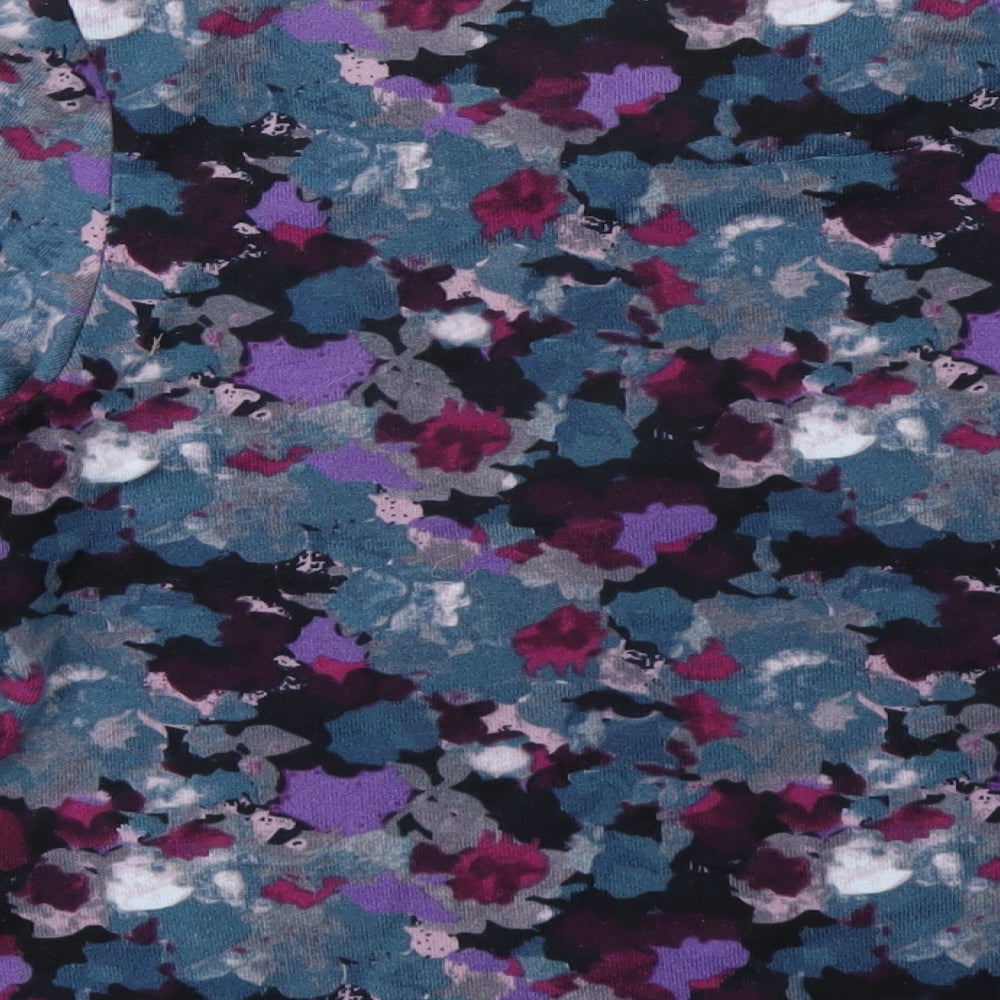 EWM Womens Multicoloured Polyester Basic T-Shirt Size 14 Round Neck - Beaded Neckline