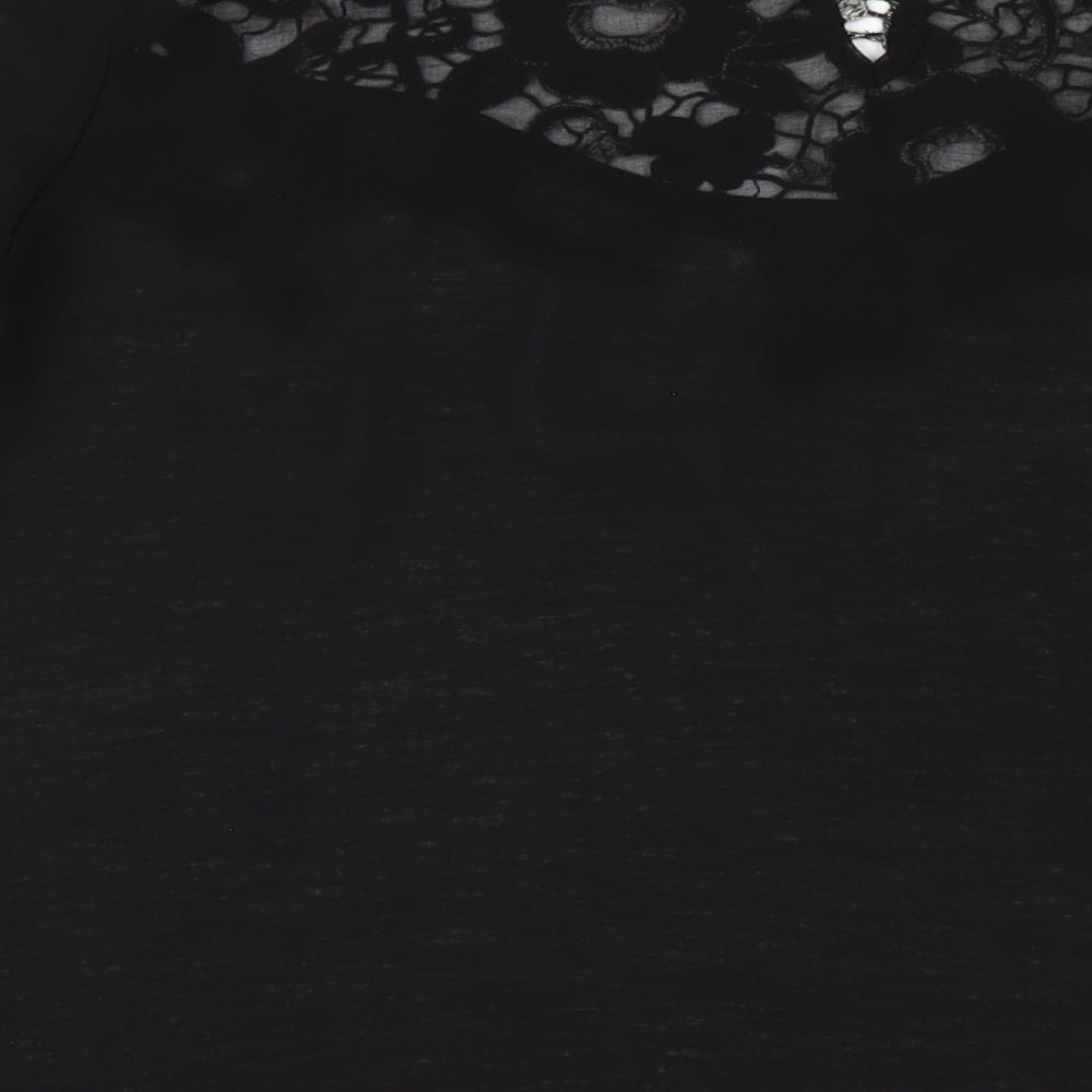 Womens UK Size S Wallis Black Basic Blouse