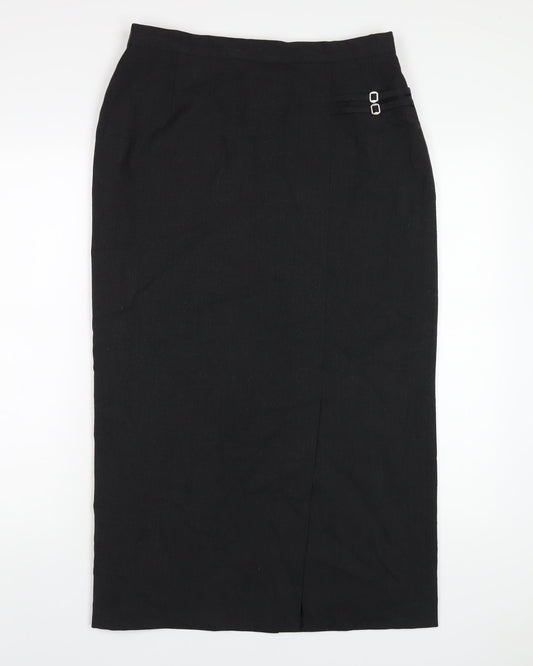 Fisser Womens Grey Polyester Straight & Pencil Skirt Size 14 Zip