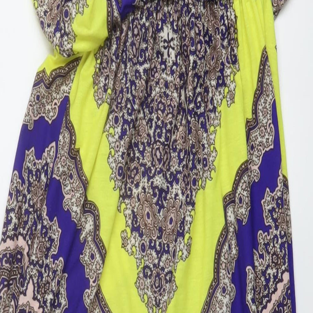 I SAW IT FIRST Womens Multicoloured Geometric Viscose A-Line Size 12 Round Neck Pullover
