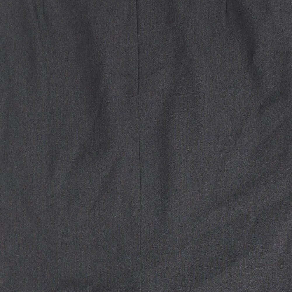 Marks and Spencer Womens Grey Polyester Straight & Pencil Skirt Size 12 Zip
