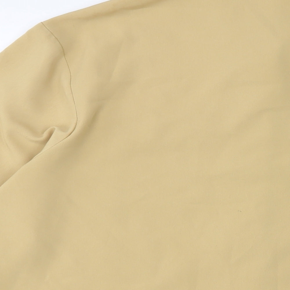 Womens UK Size 14 First Avenue Yellow Basic Button-Up