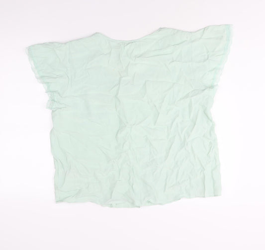 Womens UK Size 16 Marks and Spencer Green Basic Blouse