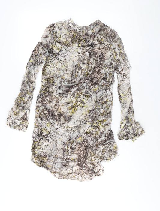 Womens UK Size 10 NEXT Multicoloured Tunic Blouse