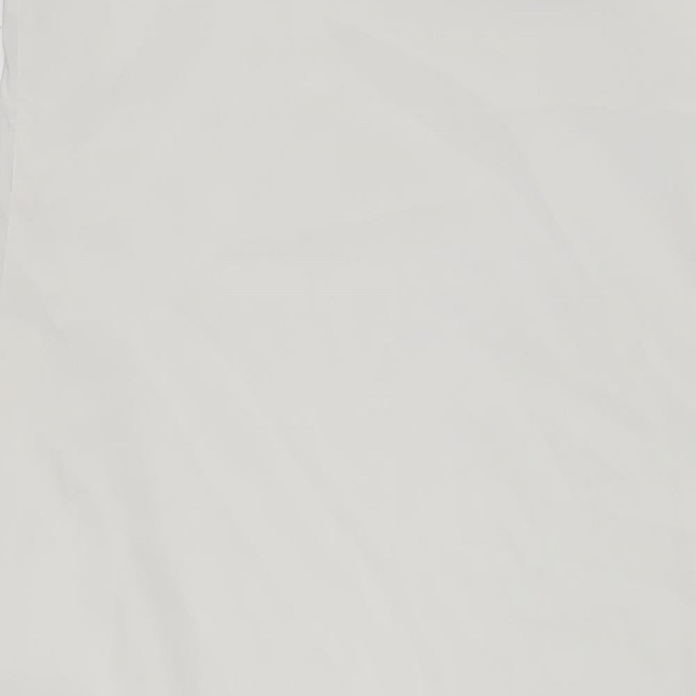 Marks and Spencer Womens White Polyester Tank Dress Size 14 V-Neck Pullover