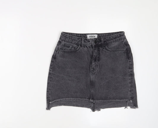 Womens UK Size 10 New Look A-Line Denim Skirt