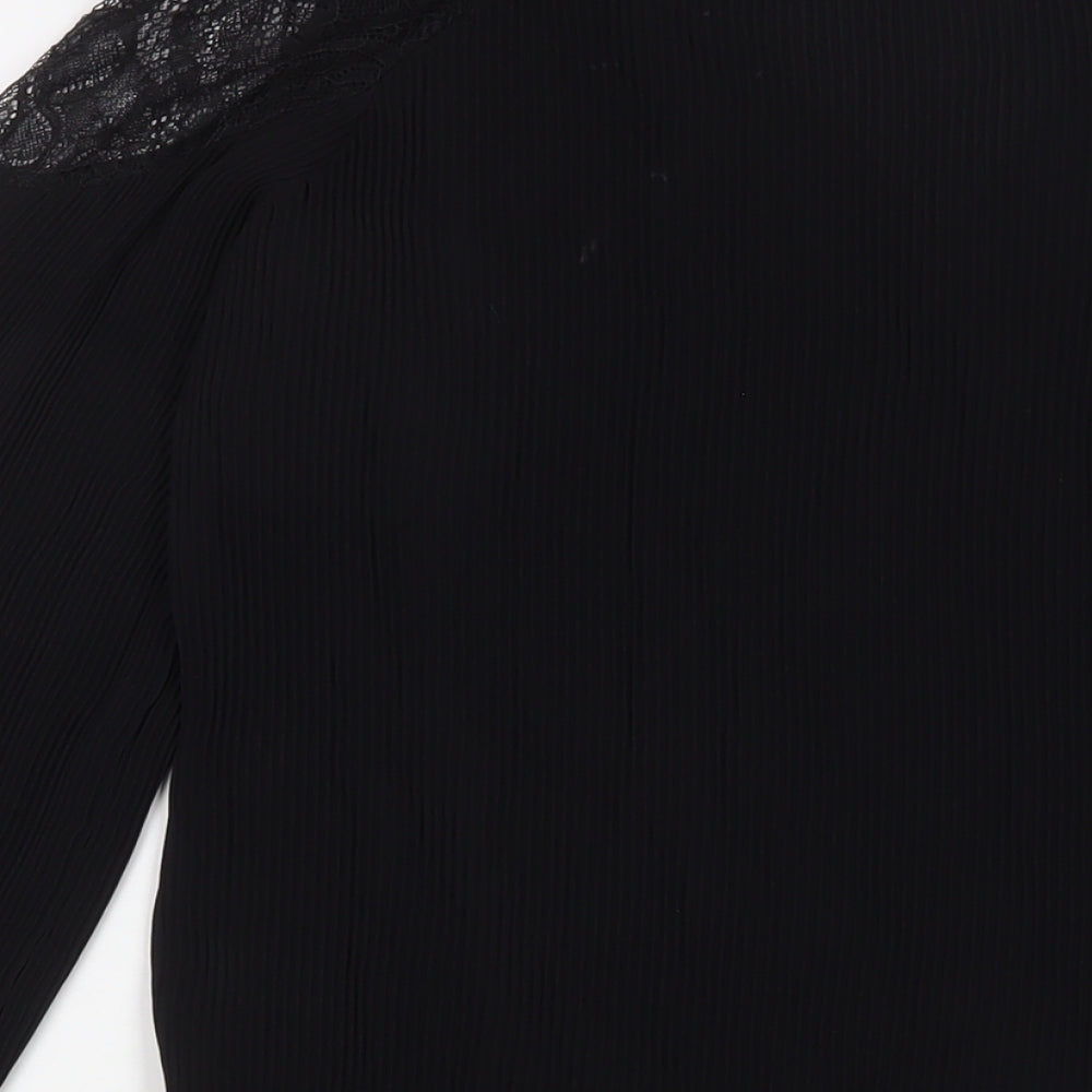 Womens UK Size 10 NEXT Black Basic Blouse