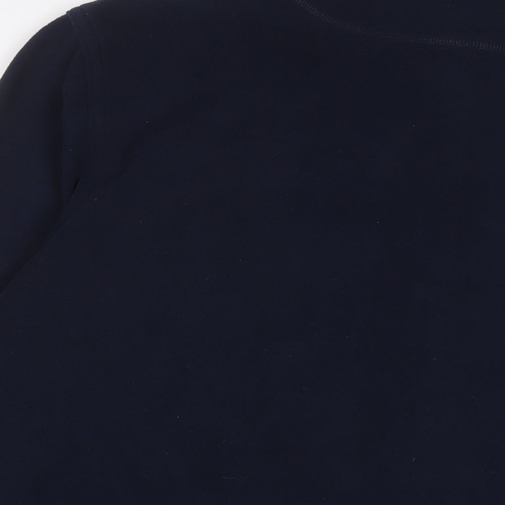 Fife Country Mens Blue Polyester Button-Up Size L Collared Button