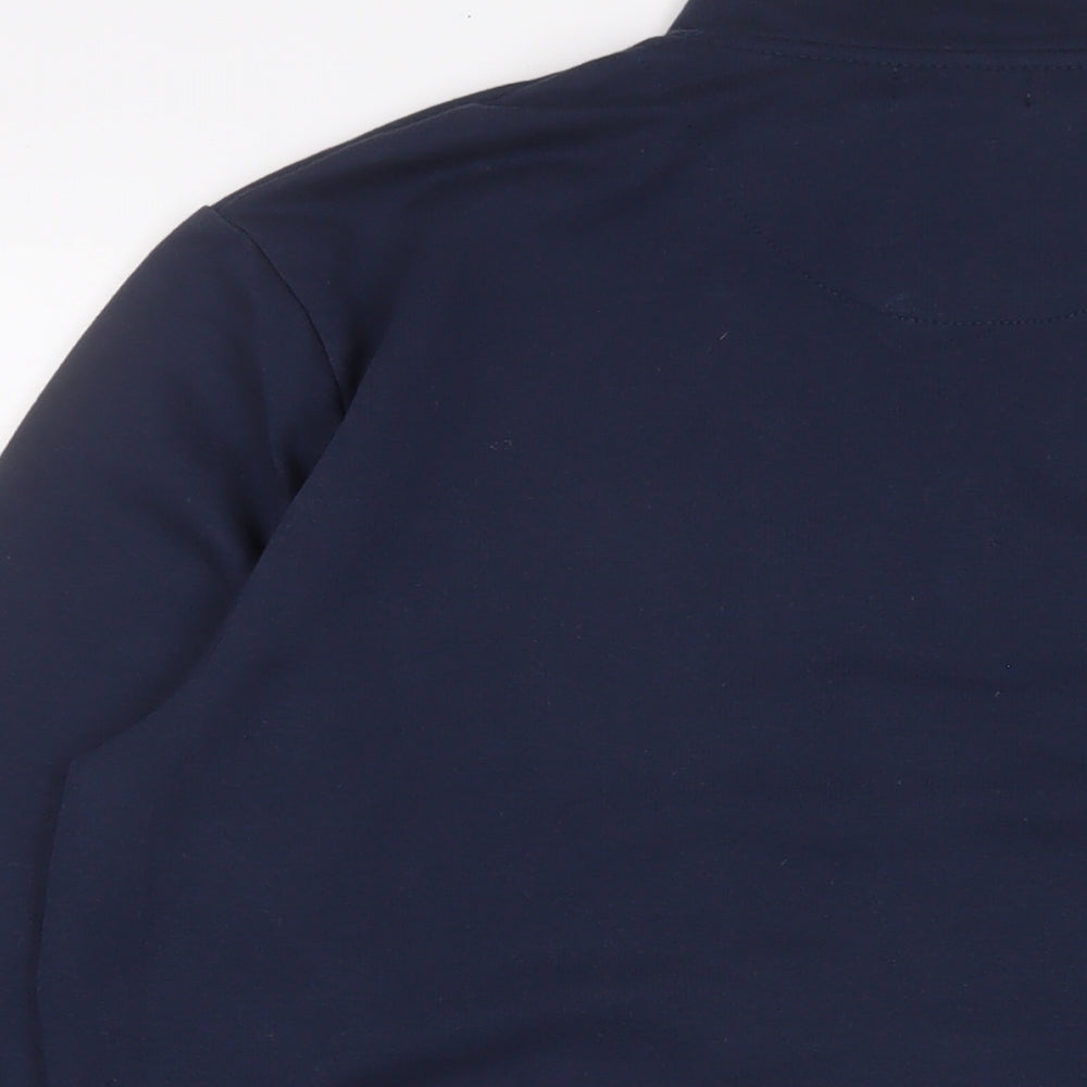 Mens UK Size M Damart Blue Full Zip Sweatshirt