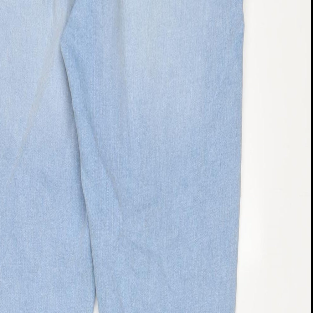 Denim & Co. Womens Blue Cotton Skinny Jeans Size 14 L29 in Regular Zip